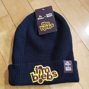 Tim Hortons and Justin Bieber Collaboration winter skull cap "Tim Biebs"